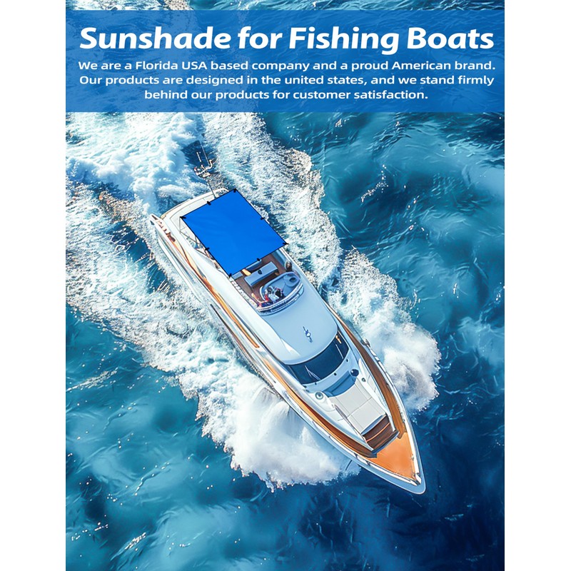 BLUEWING Sunshade for Fishing Boats Shade Canopy Waterproof Durable 1200D