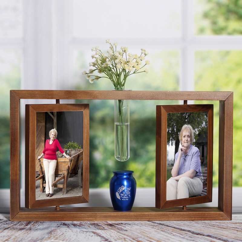 Contid Small Urn for Human Ashes and Memorial Picture Frame