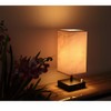 AMUMO Dual USB Table Desk Lamp, Bedside Nightstand Lamp, Fabric