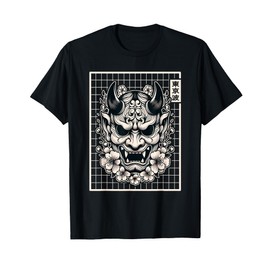 Japanese Devil Hannya Japanese Demon Oni Mask Yokai Oni Mask T-Shirt
