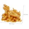 iplusmile 1pc Creative Gold Tortoise Luck Statue Feng Shui Home