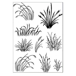 arriettycraft Various Types of Grass Weed Decorative Clear Stamps for Card Making and DIY Scrapbooking