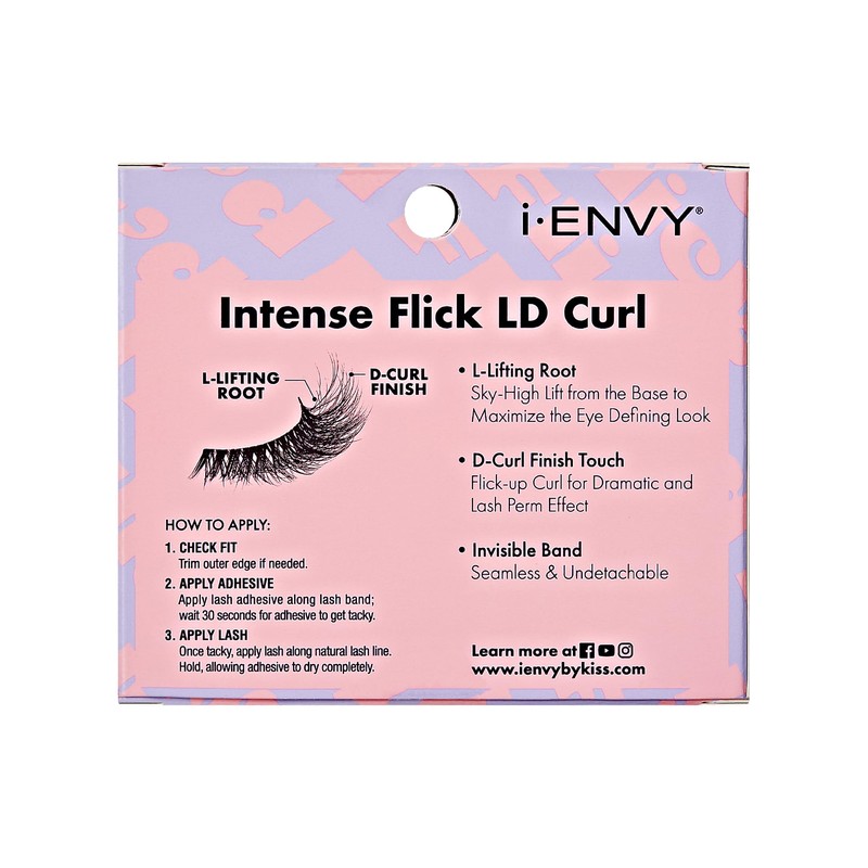 i-ENVY False Lashes Flick'd D-Curl Strip Lashes Volume Bouncy Natural