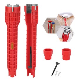 GoPaw 8 in 1 Faucet Wrench Tool, Anti-Slip Faucet and Sink Installer, Sink Faucet Installer Socket Wrench Kit, Multifunctional Plumbing Pipe Spanner Tool for Sink/Bathroom/Kitchen