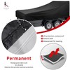 Utility Trailer Cover(with ramp gate),Waterproof Windproof Heavy Duty Black Dump