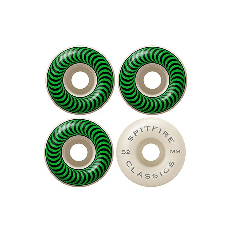 Spitfire Unisex's Formula-Four Classic Wheels, White, 52 mm