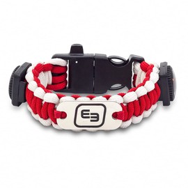 Survival Bracelet | With Emergency Applications | Fluorescent | Red and White | Wrists | Elite Bags