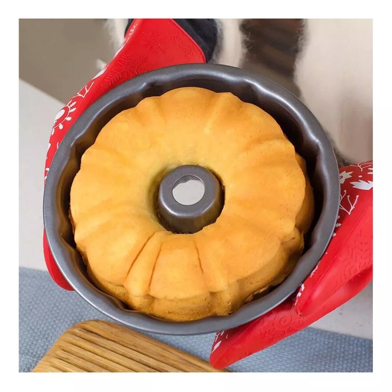 Clicmania Molde De Rosca Antiadherente Horno Pan Gelatina Reposteria