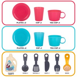 ArtCreativity kids play sink with running water and Color Changing Dishes - 22 Piece Kids Kitchen Play Set -Pumps Real Water -Play Kitchen Sink with Drying Rack, Dishes, Toy Detergent Bottle -Ages 3-5