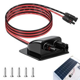 Roof feed-through solar cable guide, roof feed-through solar cable guide, solar cable guide connection box, roof feed-through, with 2 m solar cable, double cable entry, for solar panels, caravan, boat