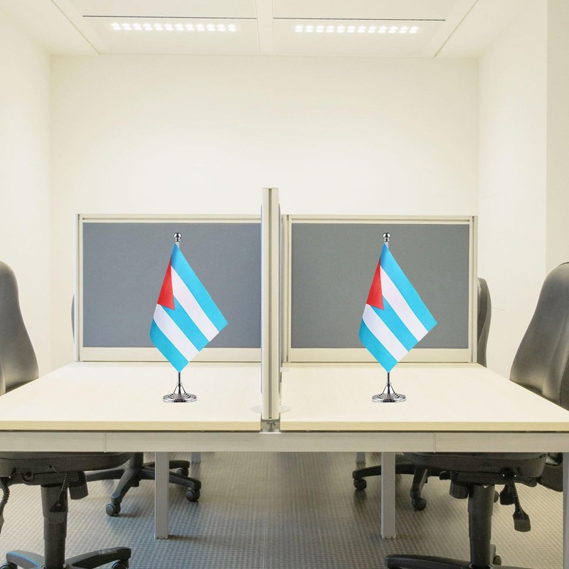 Cuba Desk Flag Cuban Small Mini Table Flags Decorations(Cuba)