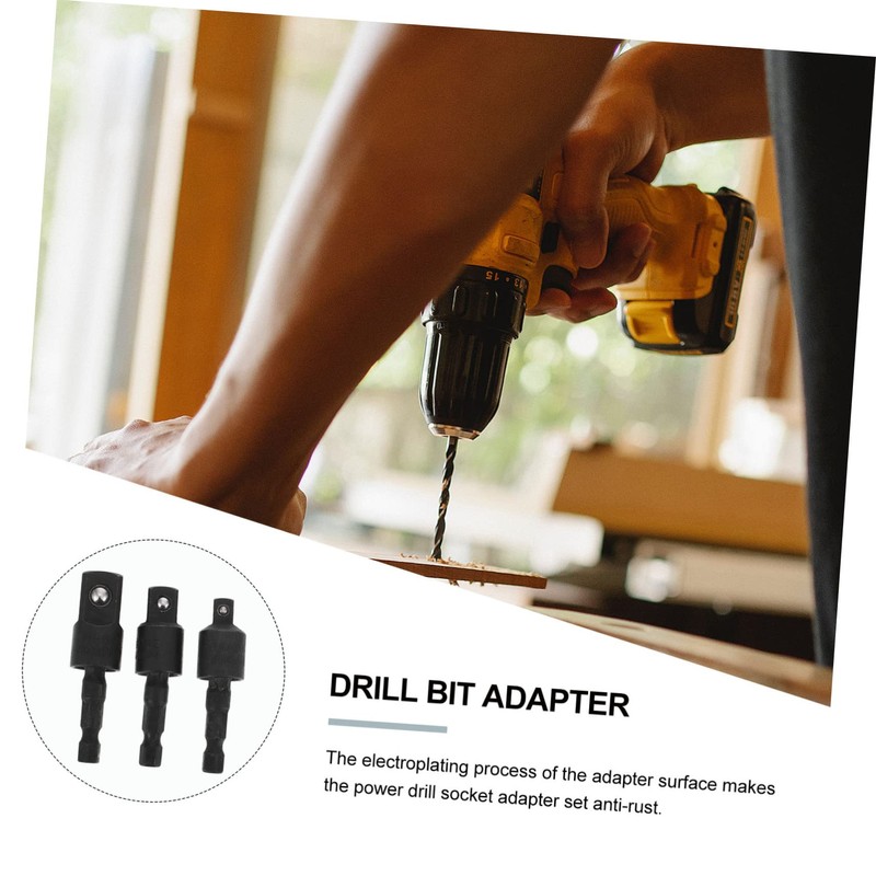 Gadpiparty 2Sets Rotatable Drill Socket Adapter Wobble Socket Extensions for