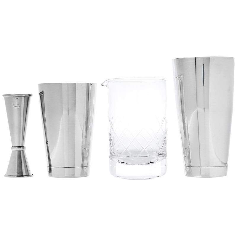 Barfly Essential Deluxe Mixing Cocktail Kit, Stainless Steel (M37131)