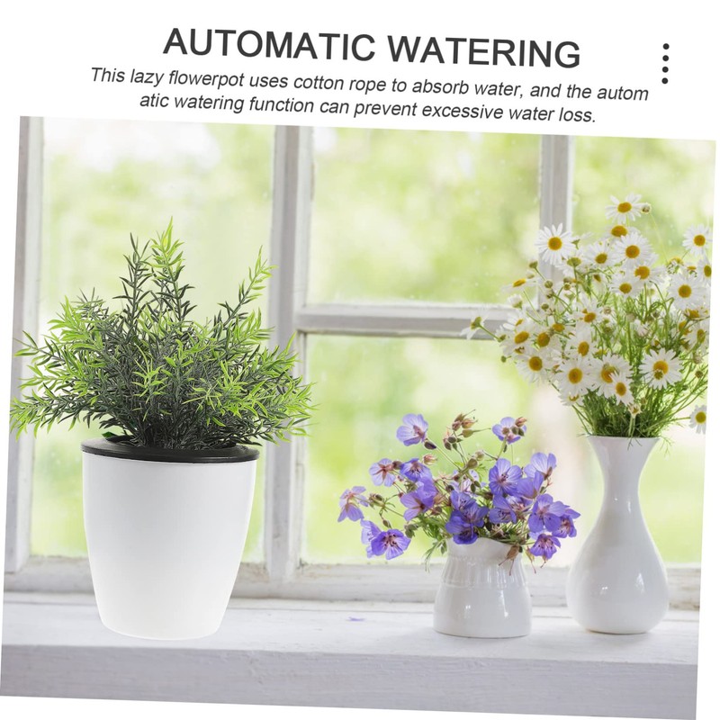 Levemolo 3pcs Automatic Watering Flower Pots Practical Self Watering Planter
