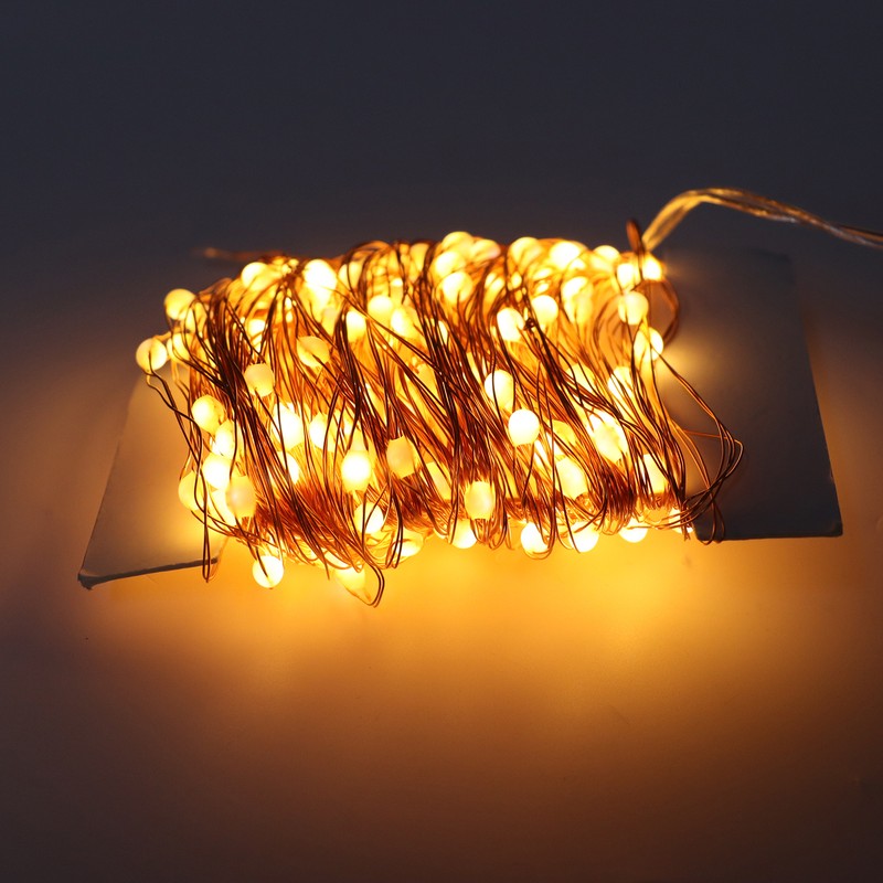 22m String Lights Solar Copper Wire 200LEDs Remote Control Lamp