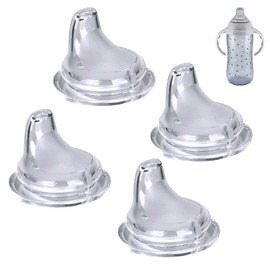 4 Packs Replacement Silicone Spout Compatible with NUK Learner Cup & Active Cup, Soft Transition Spout for Sippy Cups, Leak-Proof, BPA-Free, Easy to Clean Medium Flow