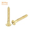 sourcing map Wood Screws M4 x 25mm Slotted Round Head
