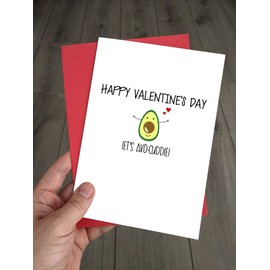 Funny Cute Valentines Day Card - Let's Avo Cuddle