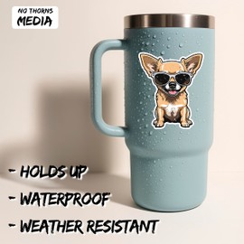 Chihuahua Sticker 4 Inch - Waterproof Animal Vinyl Decal for Laptop Water Bottle Car Tumbler - Durable Aesthetic Long-Lasting Stickers for Adults ID44990