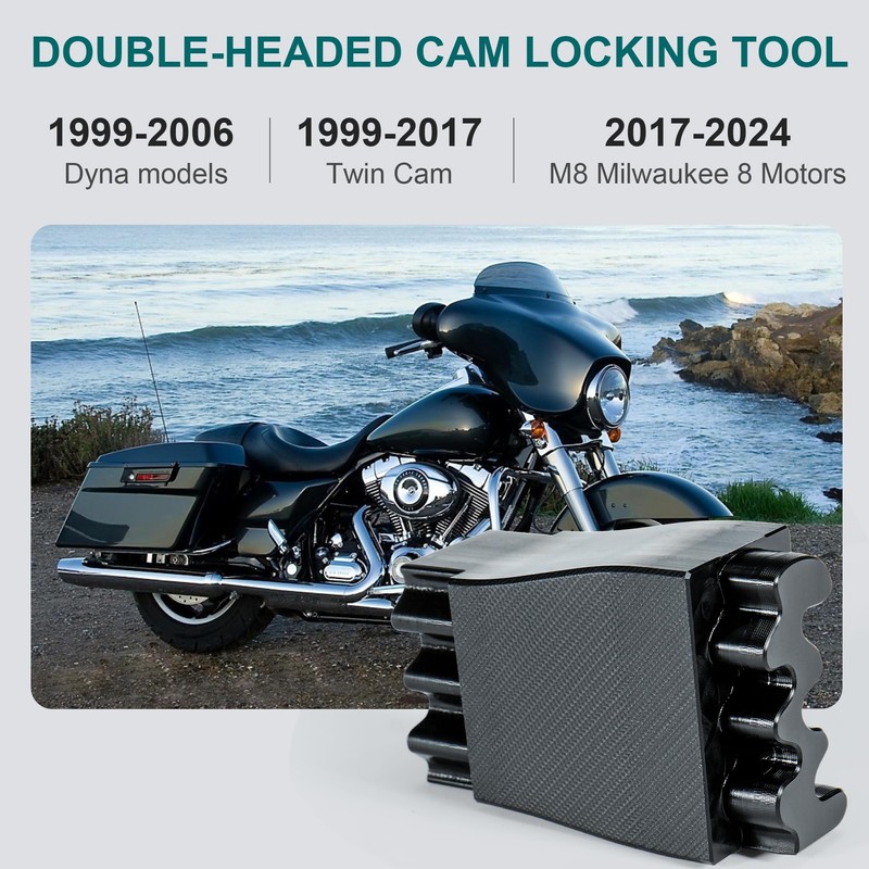 MoKitDora Double-Headed Cam Locking Tool Compatible with Harley Twin Cam