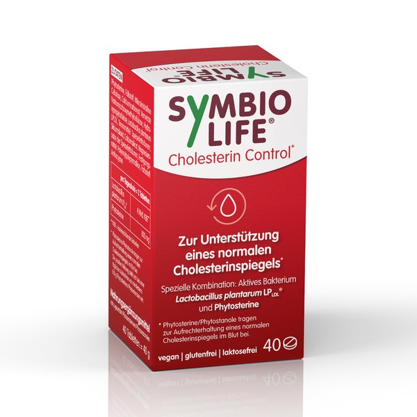 SymbioLife Cholesterol Control*, 40 Tablets: Dietary Supplement with Lactobacillus Plantarum
