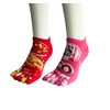 [Mode Select] Women's 5 Toe Socks, Characters, 2 Pairs Set,