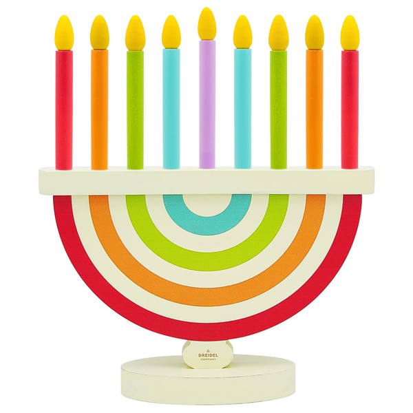Hanukkah Children's Wooden Chanukah Menorah with Removable Candles (Single)