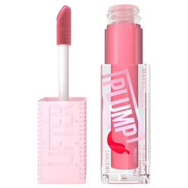 Maybelline Lifter Plump Brillo Labial Voluminizador, Maquillaje para Labios con Efecto Relleno Instantáneo, Fórmula con Chile y Maxi-Lip, Acabado Brillante, Tono Blush Blaze, 5.4 ml