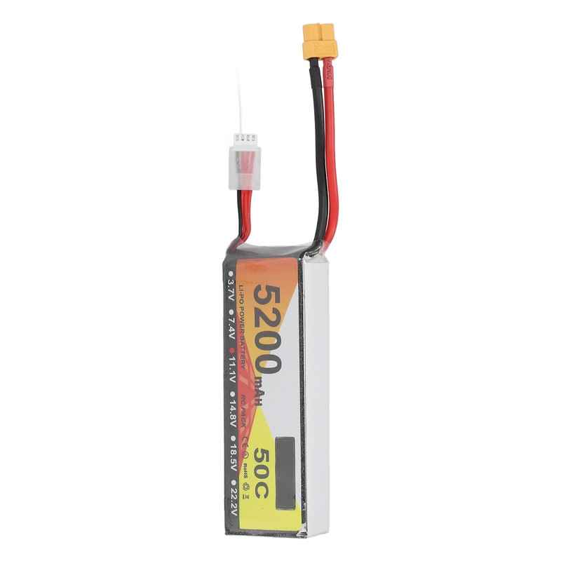 RC Lipo Battery 11.1V 50C Discharge Rate 3S 5200mAh Remote