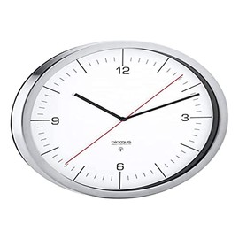 Blomus - Radio-Controlled Wall Clock - Crono - Stainless Steel - White - Diameter 24 cm
