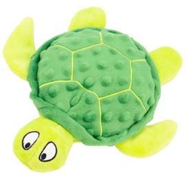 Gyapet Dog Toy Squeaker Chewing Turtle-Shaped Fluffy Stuffed Interactive Relieve Anxiety Small Medium Large Dogs Puppy [1pc] Green
