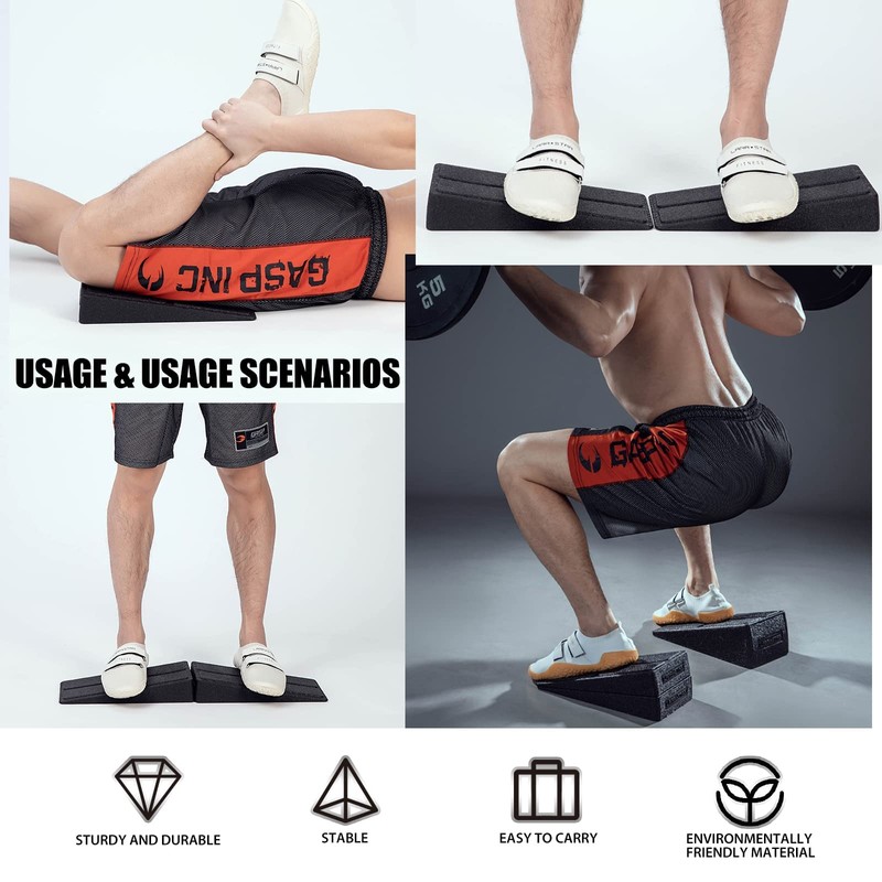 Squat Wedge Block,3pc 12“ Leg Stretcher Foot Wedge Foam Slant