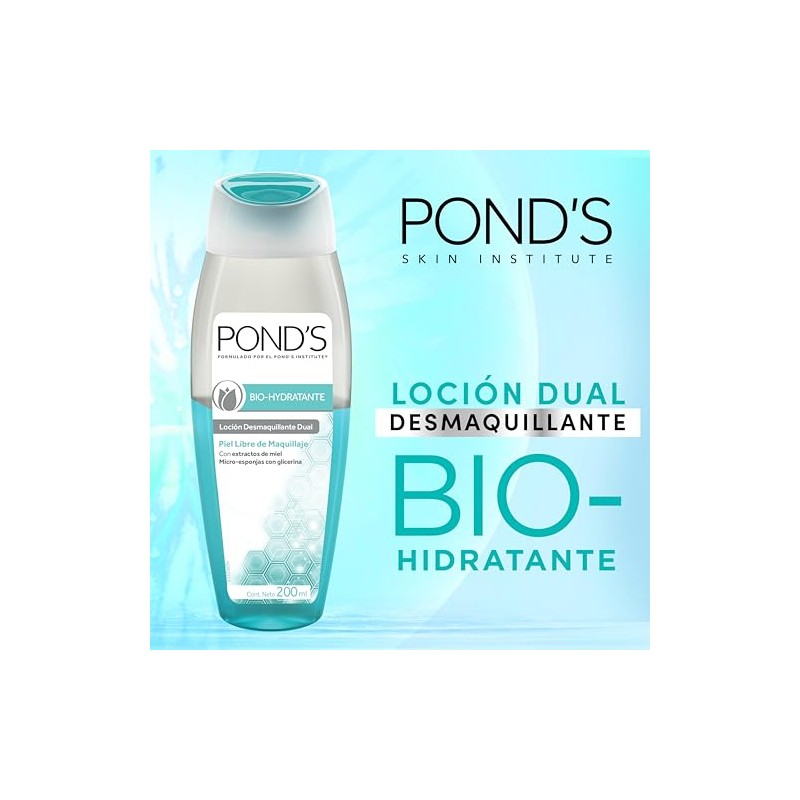 Loción Desmaquillante Dual Pond's Bio-Hydratante 200 ml