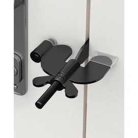 Upgraded Portable Door Lock Home  Hotel Door Locks for Travelers with Protective  Caps, Travel Lock for Hotel Door Toolless Installation - Ideal for Travel Hotel Home Apartment, Black - Color: Black, Size: 1 Pack