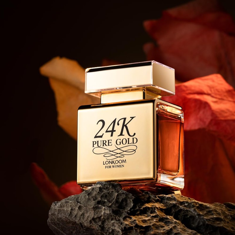 Lonkoom 24K Pure Gold Perfume for Women, Sweet Vanilla Perfumes
