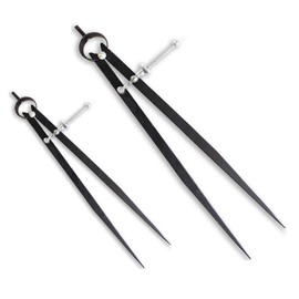 QUIX 9" & 12" Dividing Caliper Set | Robust Steel Construction | Locking Screw for Precise Measurement | Ideal for Scribing Circles & Transferring Measurements
