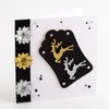 3.5cm Small Metallic Silver Poinsettia Christmas Flower Card Making Craft