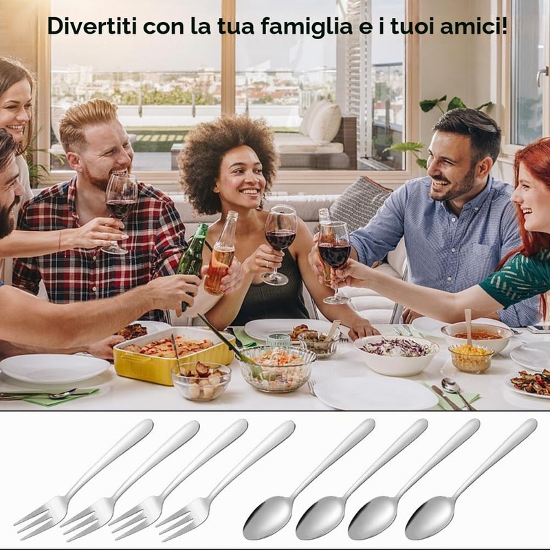 Gohytal Set di cucchiai da tè in acciaio inox, cucchiaini