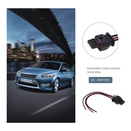 ECSiNG Pack of 2 3-Pin Parking Sensor Plug Replacement Pigtail Connector Wiring Harness Adapter 4F0973703 4H0973703 Compatible with Skoda Seat A3 A4 A6 13.5 cm