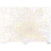 Houston, Texas Zip Codes - 48" x 36" Paper Wall