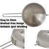 HiSteng 7-Inch Stainless Steel Strainer Colander with Handle, 1.5 Qt,