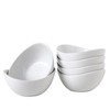 SumitlEyao 6-Piece Porcelain Dessert Bowls Set - 5.5 Inch Small