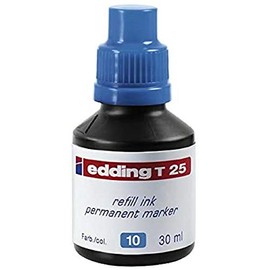 edding T 25 Refill Ink Permanent Marker - Light Blue - 30 ml - with Drop Dispensing System, for Quick refilling of Almost All edding Permanent Markers