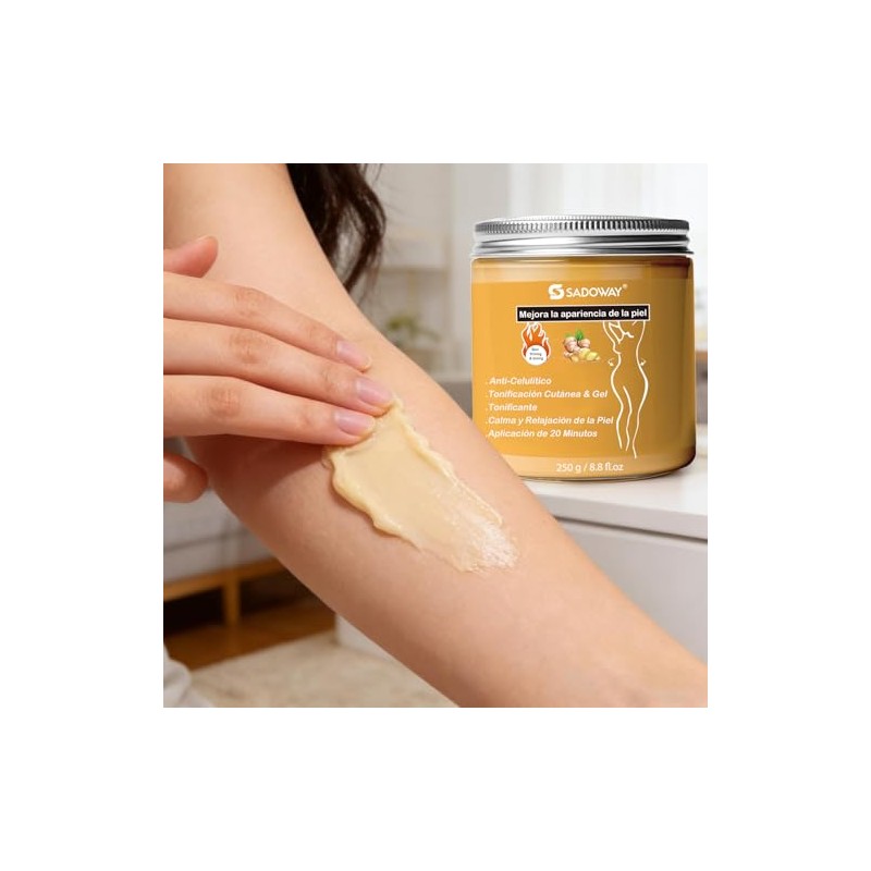 Crema Corporal de Masaje con Efecto Caliente - Gel con