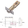 Mortice Latch 60/70mm Adjustable Passage Door Latch with Steel Panel