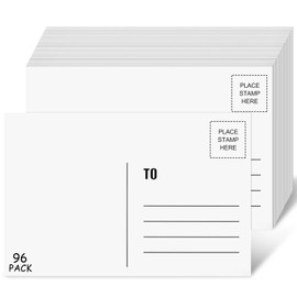 COIDEA 96PCS Blank Postcards for Mailing, 4 x 6 inches Post Cards for Mailing, 300 GSM White Cardstock Paper Mailable Printable Postcards Bulk for Birthday, Thank You, Business Postcards
