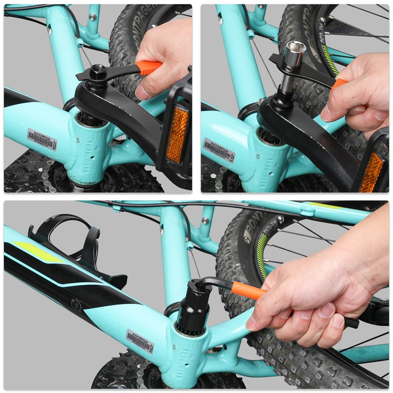 Oumers Bicycle Crank Extractor Set, Bicycle Crank Puller + Bicycle