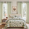 JINCHAN Linen Curtains for Living Room Sage Green on Beige