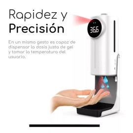 K9 Termómetro Infrarrojo Pared Digita Dispensador Sin Contacto