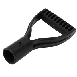 Snow Shovel Handle, Easy to Install Plastic Shovel Handle Replacement D Grip for Yard (Black)
